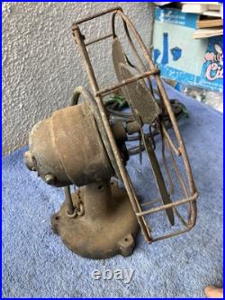 Antique Peerless Table Fan 9 Brass Blade Type P1