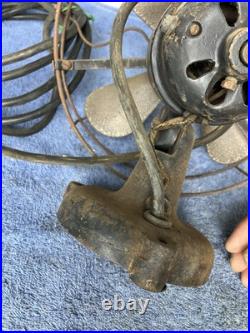 Antique Peerless Table Fan 9 Brass Blade Type P1