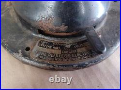 Antique Peerless Type 460826 Brass Bladed Oscillating Vintage Fan Works! Scarce