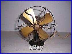 Antique Polar Cub Type G 6 Brass Blade Electric Fan