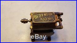 Antique Porter K & D No. 3 DC Bi Polar Electric Toy Fan Motor