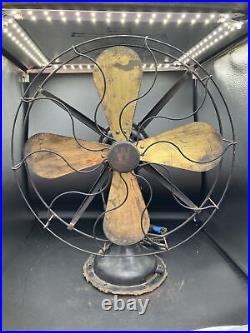 Antique Pre 1920's 17 Westinghouse Electric & MFG CO. Brass Bladed Fan