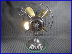 Antique ROBBINS & MYERS 12 3 Speed ELECTRIC FAN 3704 Brass Blades STUNNING