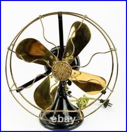 Antique ROBBINS MYERS 2110 12 Brass BladeWire Cage 3 Speed Electric Fan WORKS Antique ROBBINS MYERS 2110 12 Brass BladeWire Cage 3 Speed Electric Fan WORKS