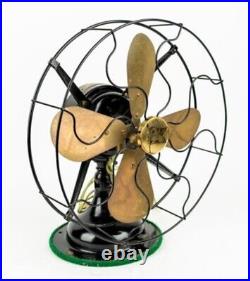 Antique ROBBINS MYERS 2110 12 Brass BladeWire Cage 3 Speed Electric Fan WORKS Antique ROBBINS MYERS 2110 12 Brass BladeWire Cage 3 Speed Electric Fan WORKS