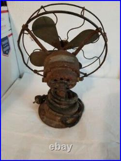 Antique ROBBINS MYERS List # 3000 10 Brass Blade Electric Fan 110 Voltes