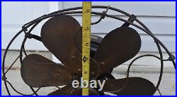 Antique ROBBINS & MYERS No. 2104 Alternating Current 6 Blade Brass Fan