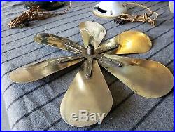 Antique R&M 16 fan brass 6 wing blade