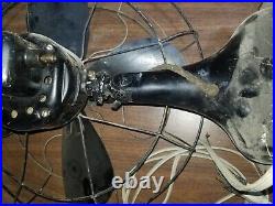 Antique R&M Electric Fan 4 Blades Cage Robbins & Myers Oscillating