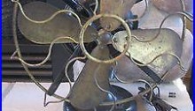 Antique R&M ROBBINS & MYERS 12 Fan Brass Blades Ser. No. 24935 PAT. Dec 26, 1893