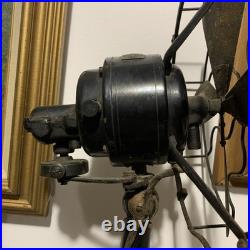 Antique R&M Robbins & Myers 10 Brass Blade Electric Fan Circa 1915- 3 Speed