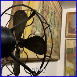 Antique R&M Robbins & Myers 10 Brass Blade Electric Fan Circa 1915- 3 Speed