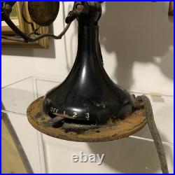 Antique R&M Robbins & Myers 10 Brass Blade Electric Fan Circa 1915- 3 Speed