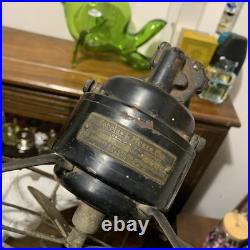 Antique R&M Robbins & Myers 10 Brass Blade Electric Fan Circa 1915- 3 Speed