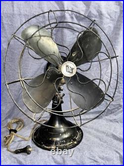 Antique R & M Robbins & Myers 16 Oscillating Fan Cast Iron Frame 1916 Works Antique R & M Robbins & Myers 16 Oscillating Fan Cast Iron Frame 1916 Works