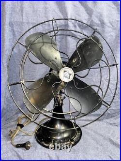 Antique R & M Robbins & Myers 16 Oscillating Fan Cast Iron Frame 1916 Works Antique R & M Robbins & Myers 16 Oscillating Fan Cast Iron Frame 1916 Works