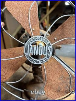 Antique Rare Early PAT 1901 Jandus Adams Bagnall Electric Fan No 45582 Parts USA