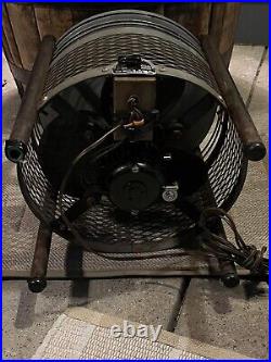 Antique Rare Hassock fan stool (model 7000-R30) Kisco Co St. Louis, MO. Works