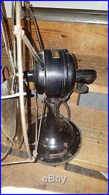 Antique Robbins And Meyers List No. 2426 Electric Fan 16 6 Wing Brass