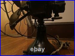 Antique Robbins And Myers 12 Brass Blade Table Fan Model 11530 Restored