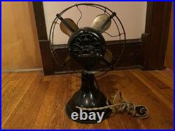 Antique Robbins And Myers 12 Brass Blade Table Fan Model 11530 Restored