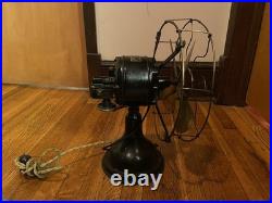 Antique Robbins And Myers 12 Brass Blade Table Fan Model 11530 Restored