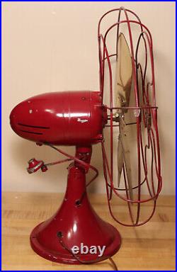 Antique Robbins Meyers 16 Brass bladed red fan runs but oscillator broken
