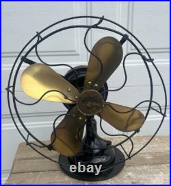 Antique Robbins & Myers 12 3 Speed Electric Fan 3704 Brass Blades Stunning