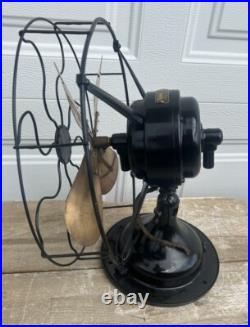 Antique Robbins & Myers 12 3 Speed Electric Fan 3704 Brass Blades Stunning