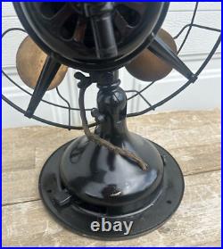 Antique Robbins & Myers 12 3 Speed Electric Fan 3704 Brass Blades Stunning