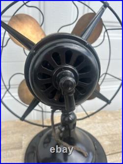 Antique Robbins & Myers 12 3 Speed Electric Fan 3704 Brass Blades Stunning