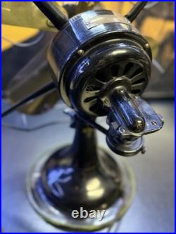 Antique Robbins & Myers 3854-C 16in Brass Blade 3-Speed Oscillating Fan