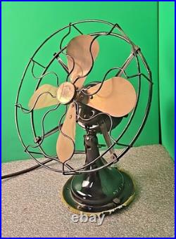 Antique Robbins & Myers 3 Speed Fan Brass Blades 3000 10 Dia X 13H BEAUTIFUL