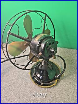 Antique Robbins & Myers 3 Speed Fan Brass Blades 3000 10 Dia X 13H BEAUTIFUL