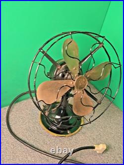 Antique Robbins & Myers 3 Speed Fan Brass Blades 3000 10 Dia X 13H BEAUTIFUL