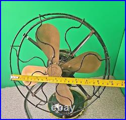 Antique Robbins & Myers 3 Speed Fan Brass Blades 3000 10 Dia X 13H BEAUTIFUL