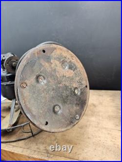 Antique Robbins & Myers 3 Speed Ohio Oscillating Fan Brass Blades 3100 AC-DC