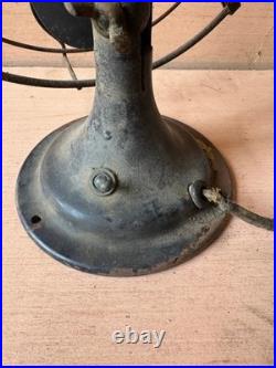 Antique Robbins & Myers #5612 8 Oscillating Desk Fan R&M Flag Working 1925-1932