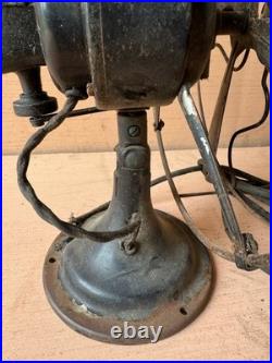 Antique Robbins & Myers #5612 8 Oscillating Desk Fan R&M Flag Working 1925-1932
