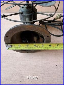 Antique Robbins & Myers #5612 8 Oscillating Desk Fan R&M Flag Working 1925-1932