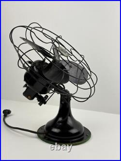 Antique Robbins & Myers Electric Brass Blades Oscillating Fan 18 1204-A Working