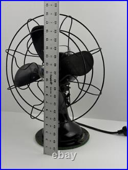 Antique Robbins & Myers Electric Brass Blades Oscillating Fan 18 1204-A Working