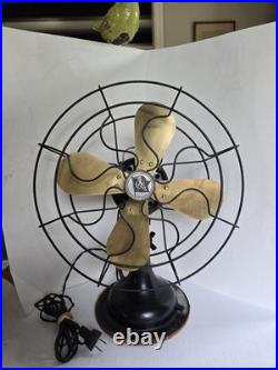 Antique Robbins & Myers Inc No. 1204 SERIAL M12858 Oscillates Brass Blades WORKS