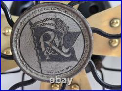 Antique Robbins & Myers Inc No. 1204 SERIAL M12858 Oscillates Brass Blades WORKS