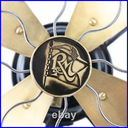 Antique Robbins & Myers Model 2410 6 Blade Brass Table Fan Not Working