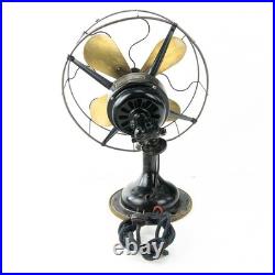 Antique Robbins & Myers Model 2410 6 Blade Brass Table Fan Not Working