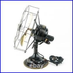 Antique Robbins & Myers Model 2410 6 Blade Brass Table Fan Not Working