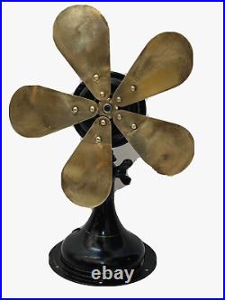 Antique Robbins & Myers Ohio Electric RARE 5 Blade Desk Fan # 2610 Missing Parts