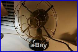 Antique Robbins & Myers THE STANDARD 13 Brass 4 Blade 3 speed fan, excellent