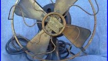 Antique Robbins & Myers THE STANDARD Brass Blade / Cage 8 Electric Fan 1801